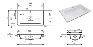 Раковина для мебели Style Line Каре Люкс Мини 60см СС-00002295
